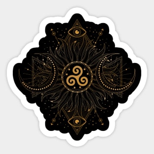 Triskele - Earth, Sea & Sky | Pagan Symbol Sticker